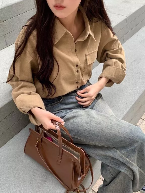 AW115燈芯絨翻領襯衫