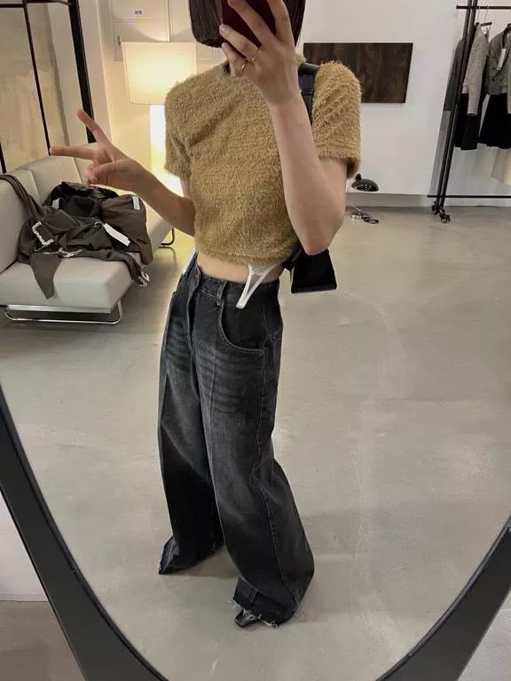 E12低調奢華馬海毛短Ｔ