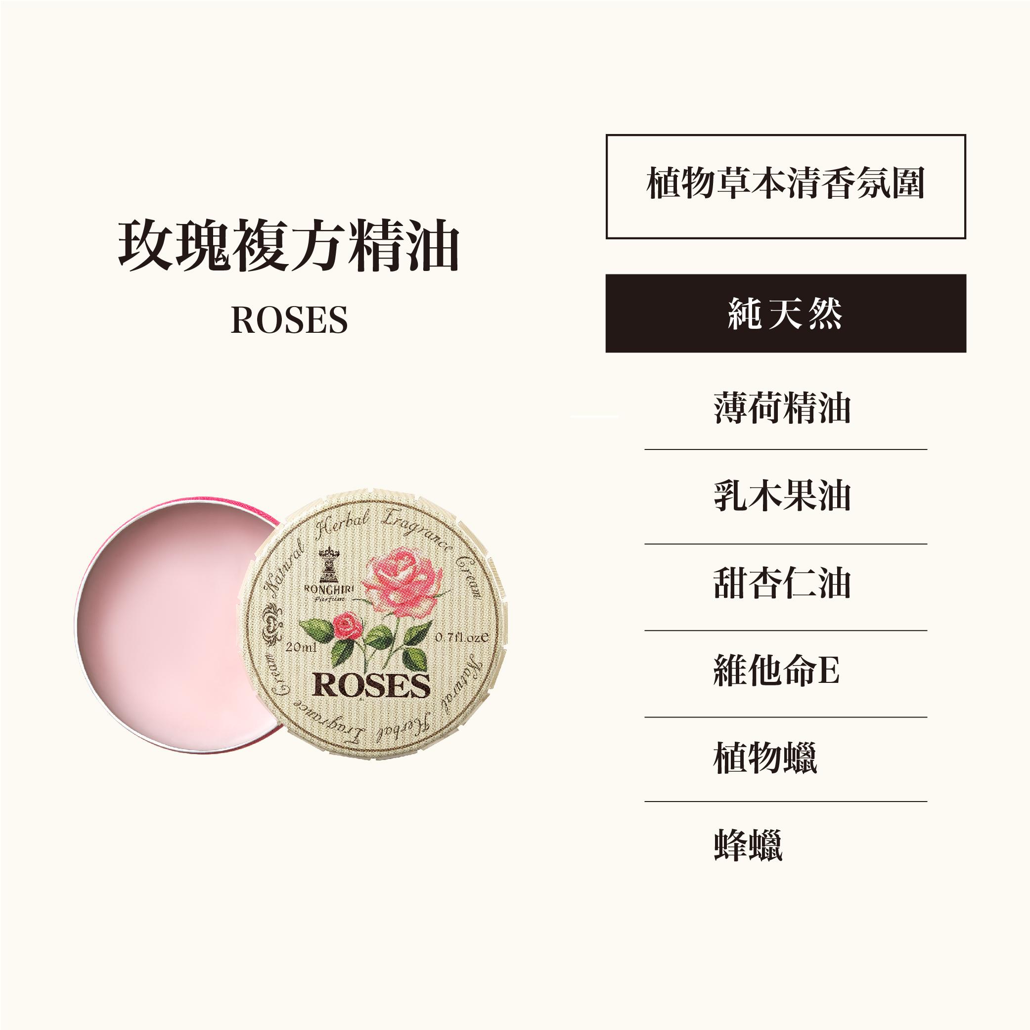 玫瑰 草本複方精油膏 20ml