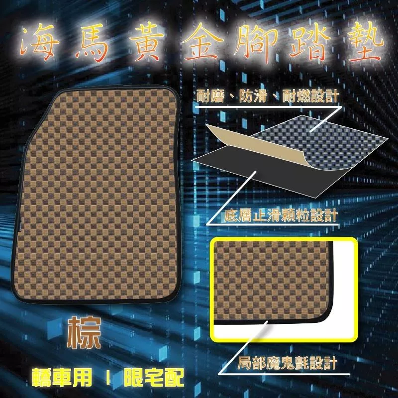 高雄門市 黃金專用腳踏墊(台灣製造)-防水集塵耐磨止滑