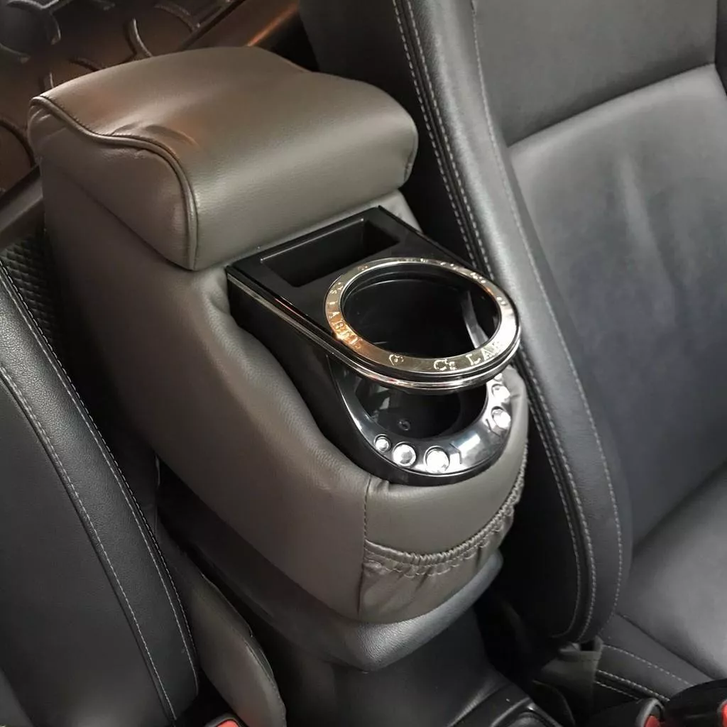 高雄門市 水晶杯架多功能置物扶手 寬13.5CM 灰色 PD-3036G