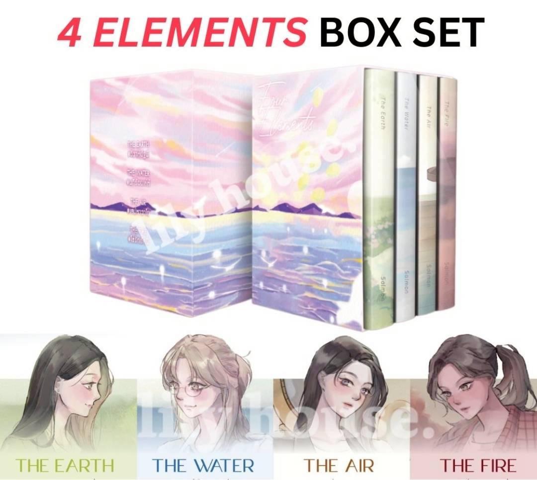 預購  盒裝 4 Elements   泰文小說  THE EARTH    THE WATER   THE AIR   THE FIRE   Special vers特別版   專屬空盒
