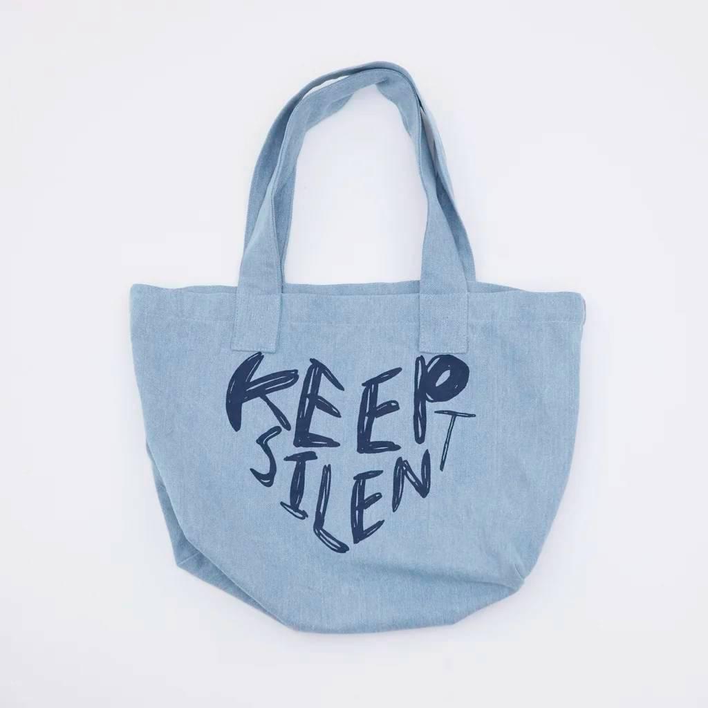 💖預購  ORM 個人品牌  KEEPSILENT hhh TOTE  Denim 手提包    我們的秘密   TheSecretofUs  lingorm  