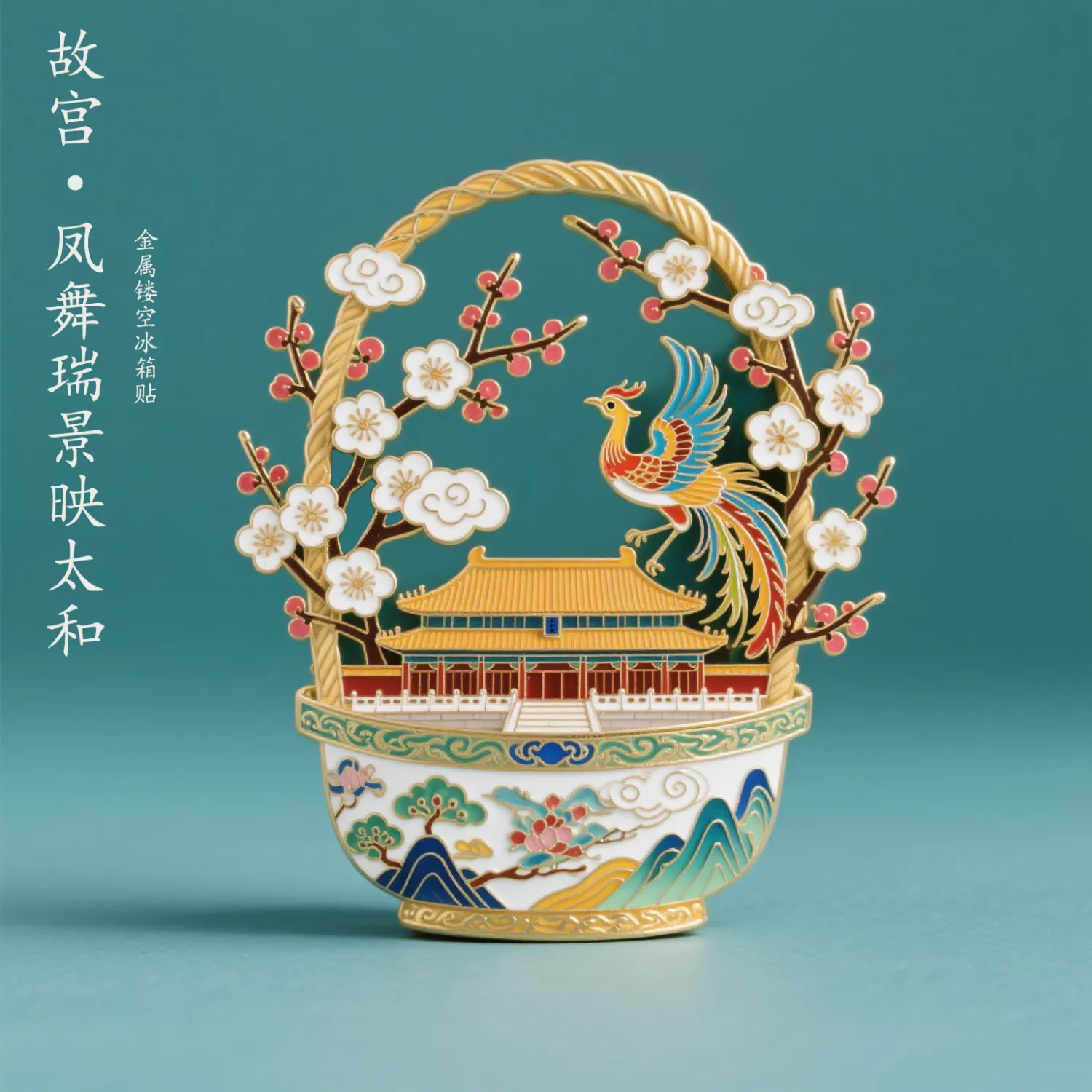 預購20天到貨   故宮文創鳳舞  冰箱貼