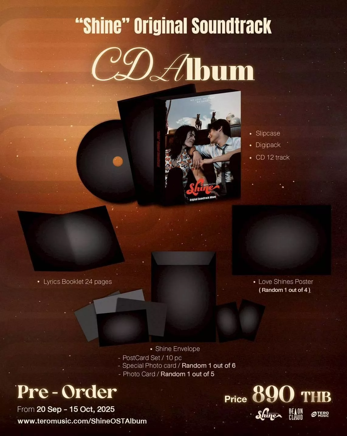 直接預購11月底到貨 《閃耀》原聲CD     Shine" Original Soundtrack CD Album