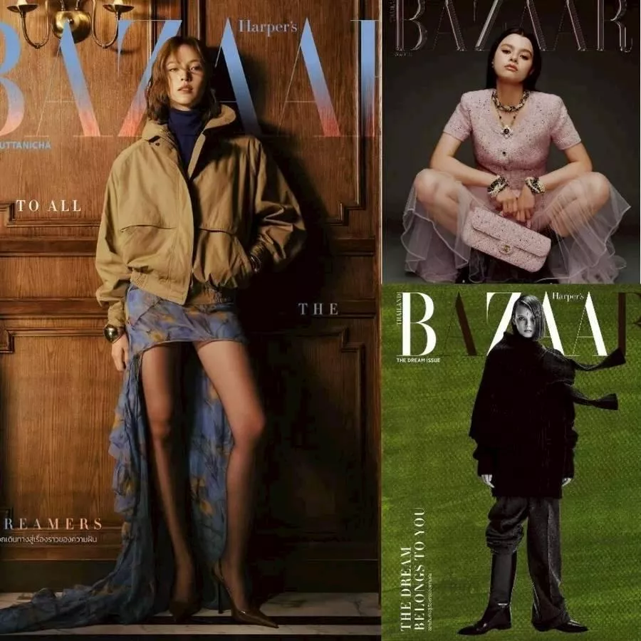 泰國版Harper's BAZAAR雜誌（2025 年 10 月）封面Nycha 裡面有BeckyRebecca 7張內頁