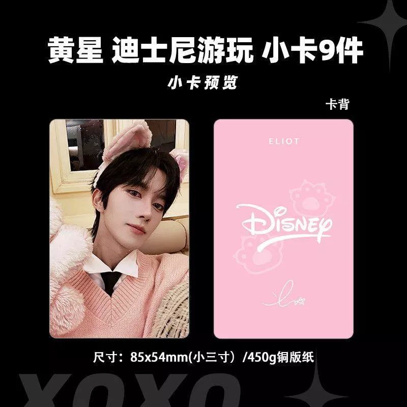 預購30天到貨   星邱迪士尼遊玩小卡9件套      ------ 垂涎  desire4 黃星邱鼎杰 痊癒公約
