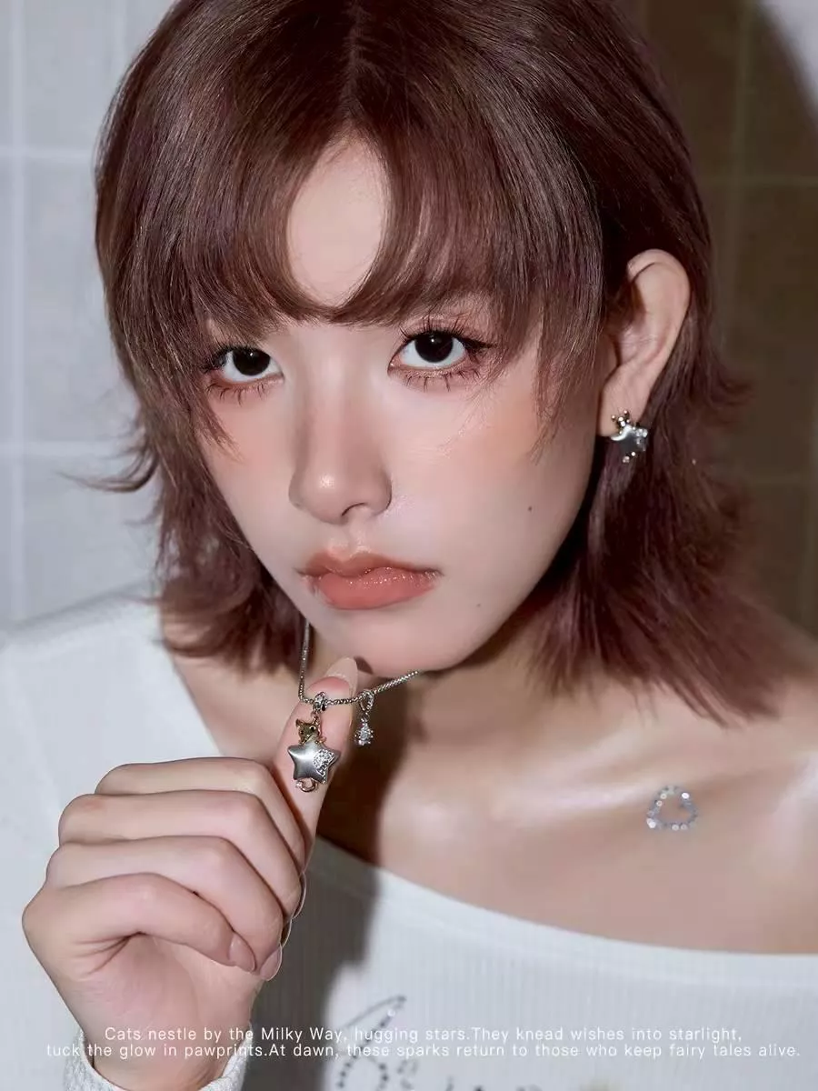 預購30天到貨  SUMIYAKI   星願貓咪吊墜項鍊   耳釘 飾品