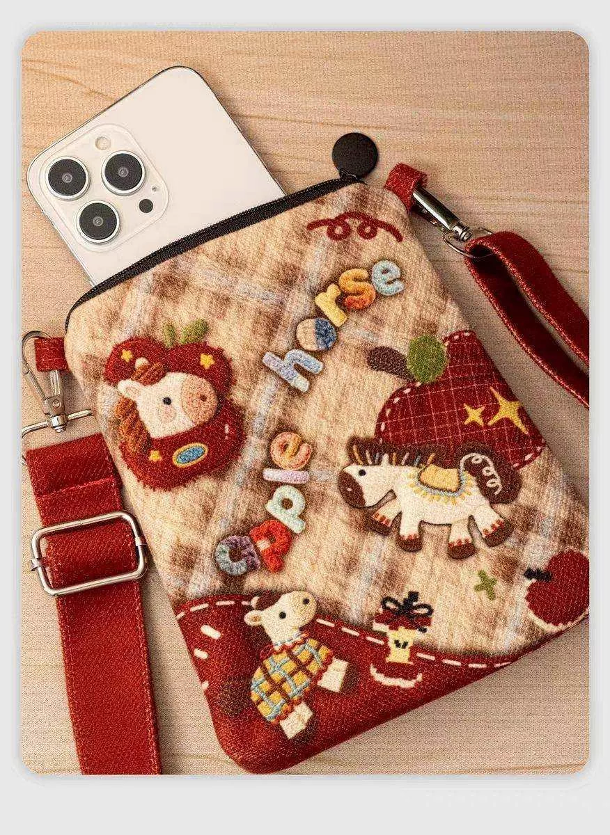 預購30天到貨    蘋果小馬斜跨包  