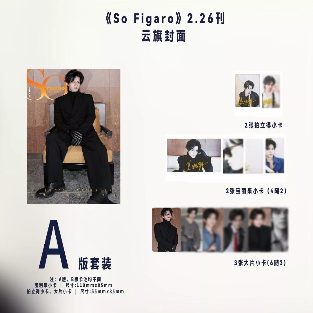 預購30天到貨   吾岸 SoFigaro雜誌云旗郝熠然封面------------樊霄雲旗郝熠然游書朗雲熠星河四面佛吾岸