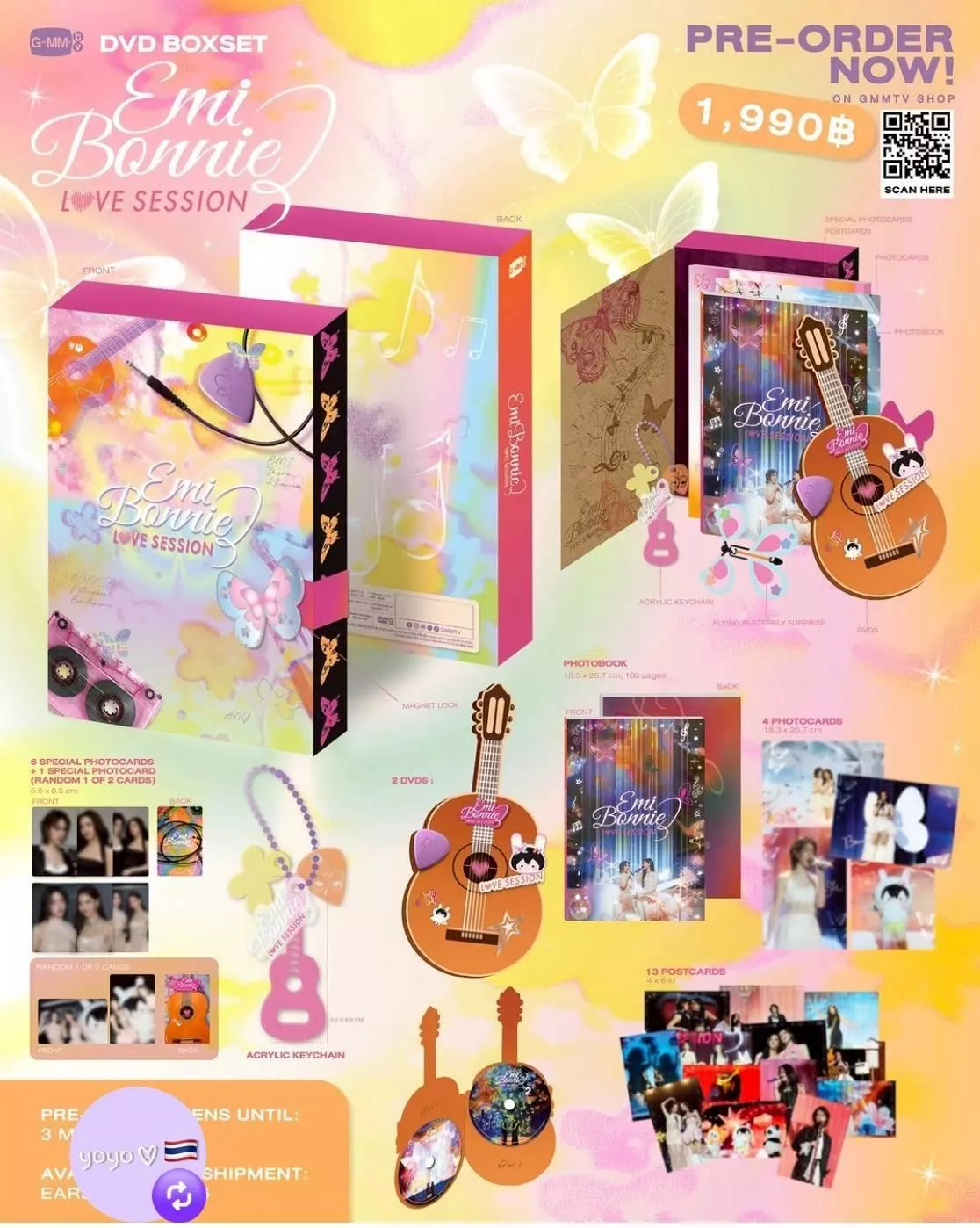 預購8月上到貨 GMMTV  DVD BOXSET EMI BONNIE: LOVE SESSION-----------  emibonnie  我們的愛