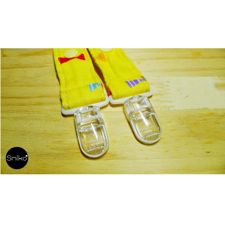 Smiko腸腸妞【K5OC33F】(日本製) 全透大款奶嘴夾吊帶夾 防掉落帶/奶嘴夾/平安符夾/奶嘴鍊/奶嘴鏈/口水巾夾