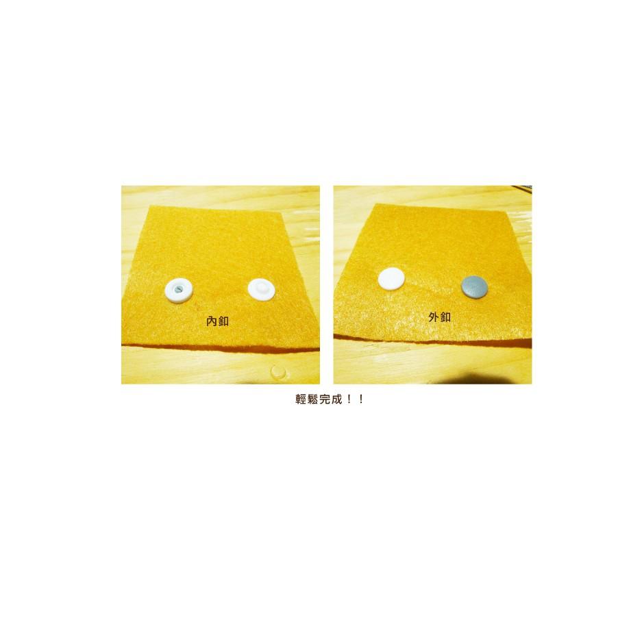Smiko腸腸妞【6B7491】(日本製)10mm免壓鉗按壓式安裝塑膠寶貝釦 免工具/塑膠扣/寶貝釦/四合釦/四合扣