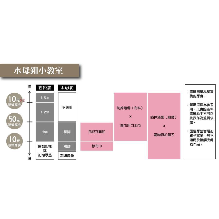Smiko腸腸妞【N29】 (台灣製)10MM實心長腳水母釦/水母扣 包屁衣/五爪釦/五爪扣/圍兜/手作/DIY
