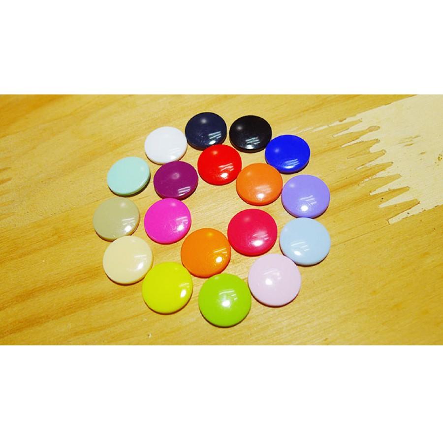 Smiko腸腸妞【K14S】14mm亮面塑膠寶貝釦 樹脂/尼龍 寶貝扣/壓釦 四合釦/四合扣