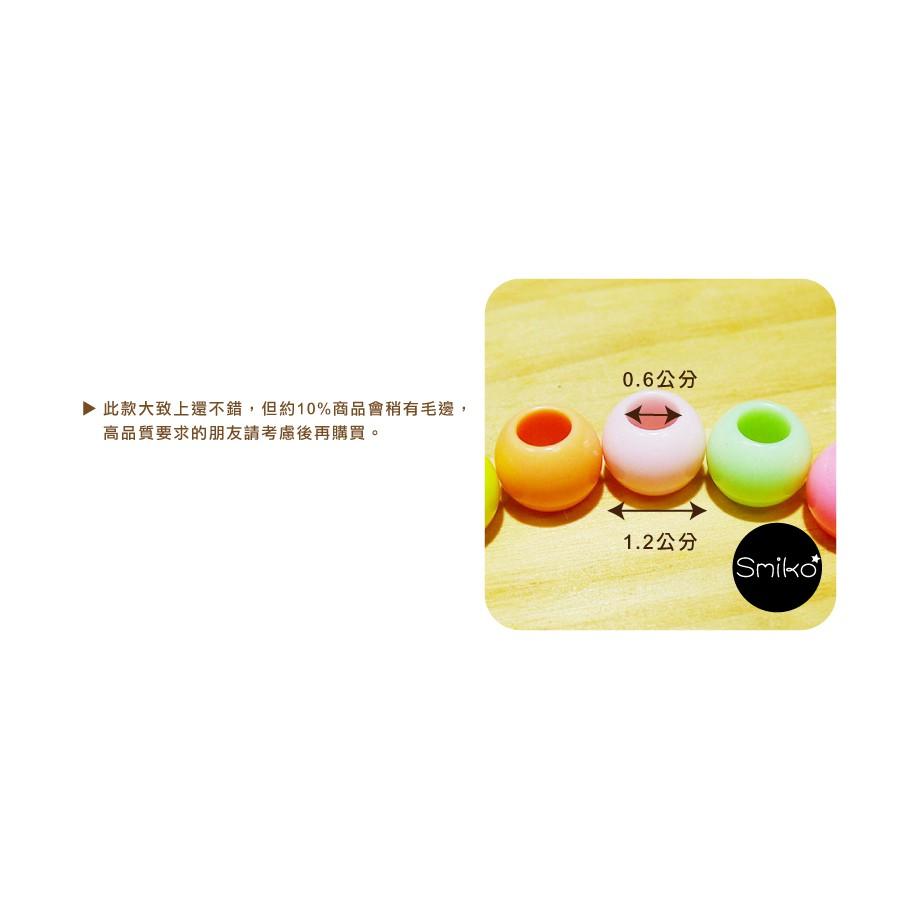 Smiko腸腸妞【5K7302】大孔圓型串珠馬卡龍色串珠材料 珠珠/手環/手鍊/圓珠/項鍊/童