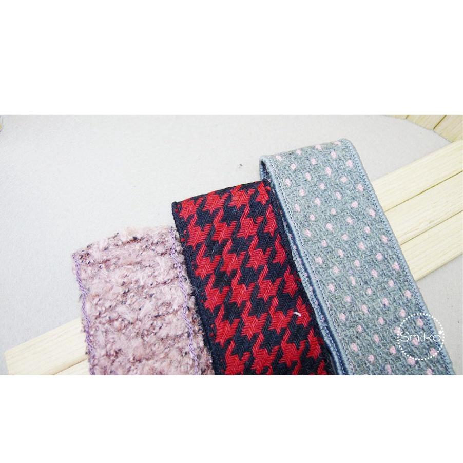 Smiko腸腸妞【5ROC05】50mm厚實單面毛料布帶 緞帶/毛絨帶/髮飾/手作/DIY