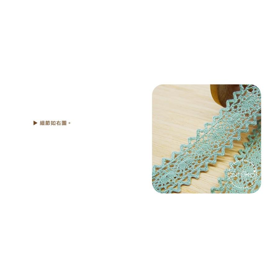 Smiko腸腸妞【5R2537】23mm軍綠鋸齒小眼睛針織純棉花邊 裝飾/桌巾/DIY/手作