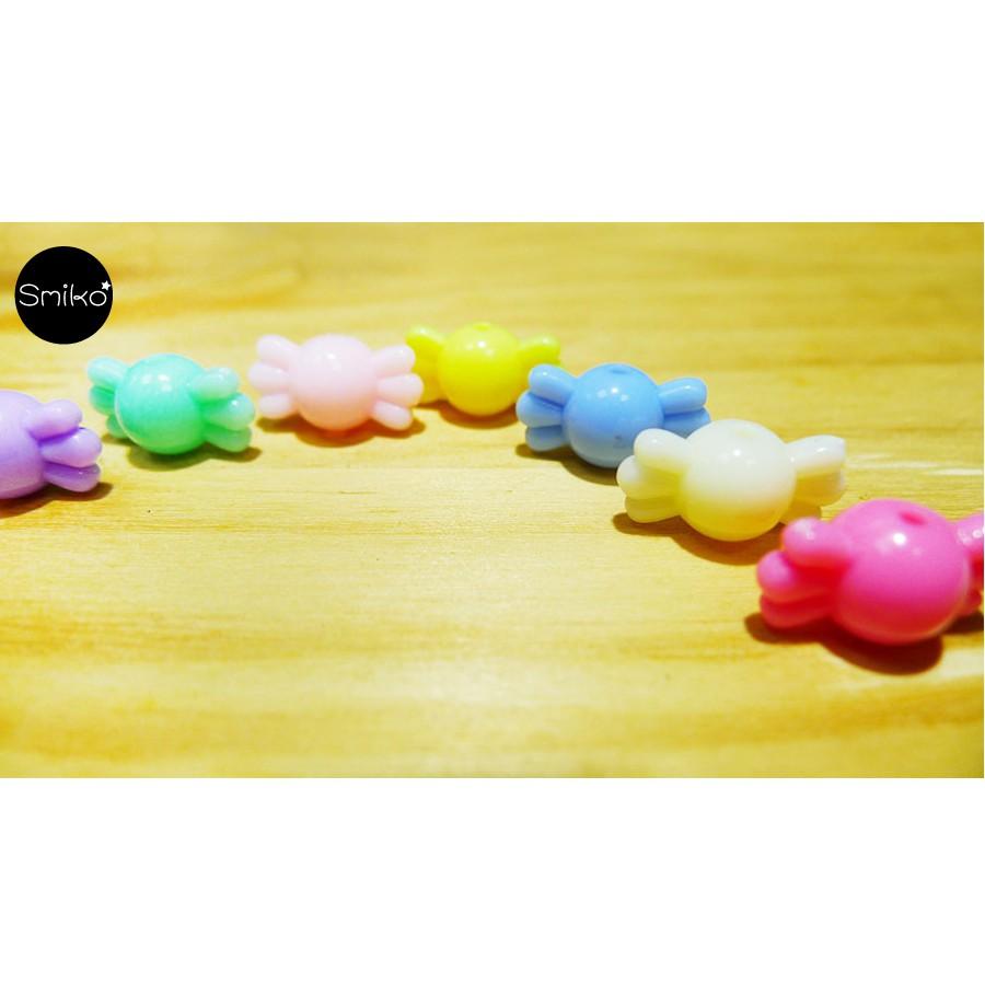 Smiko腸腸妞【5K7303】16X8mm糖果//孔1.5mm馬卡龍色串珠材料 珠珠/手環/手鍊/項鍊/DIY/兒童