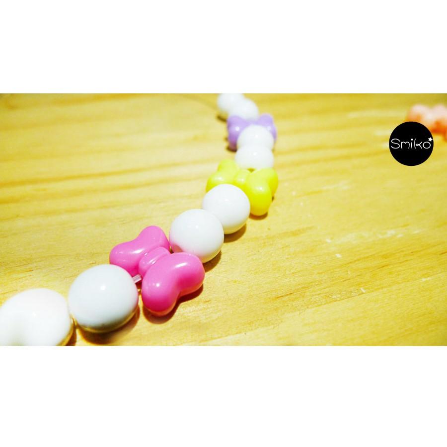 Smiko腸腸妞【5K7305】10X14mm蝴蝶結//孔1.5mm馬卡龍色串珠材料 珠珠/手環/手鍊/項鍊/DIY