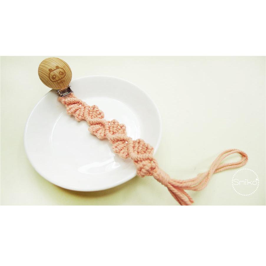 【Smiko腸腸妞】26CM草葉自然純棉繩編織奶嘴鏈材料包 奶嘴鍊/手作/DIY/奶嘴夾/口水巾5N2390