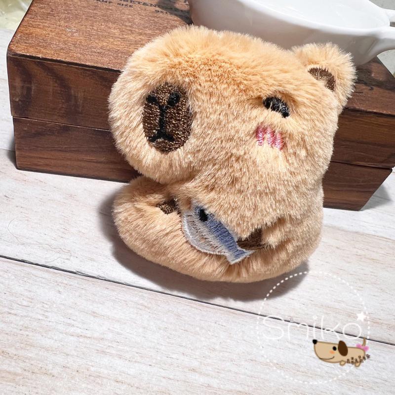 Smiko腸腸妞🌟可愛刺繡卡皮巴拉毛絨掛飾 療癒水豚君 DIY材料 裝飾擺飾 禮物