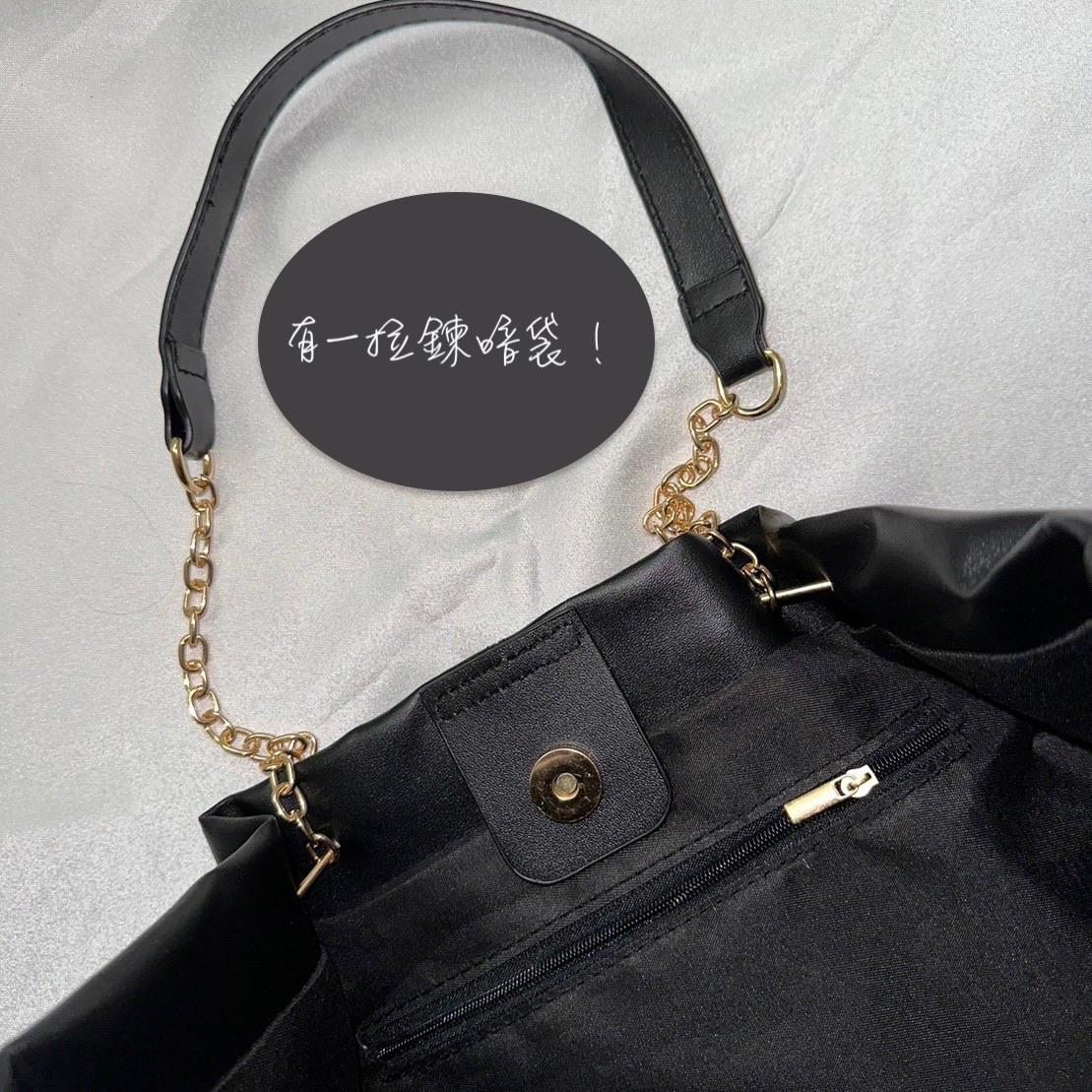 法式皮革鏈條托特包