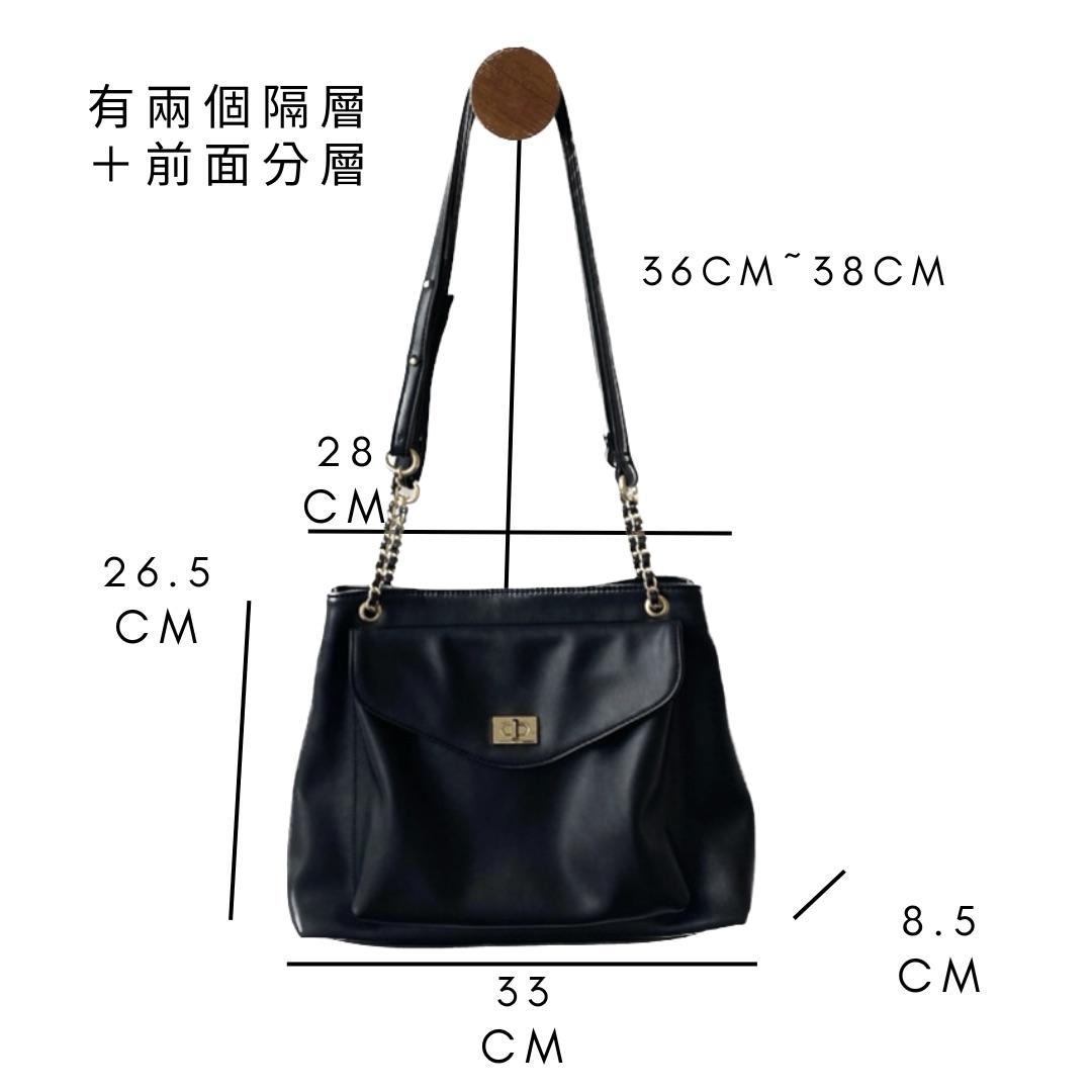 法式金釦軟皮托特包