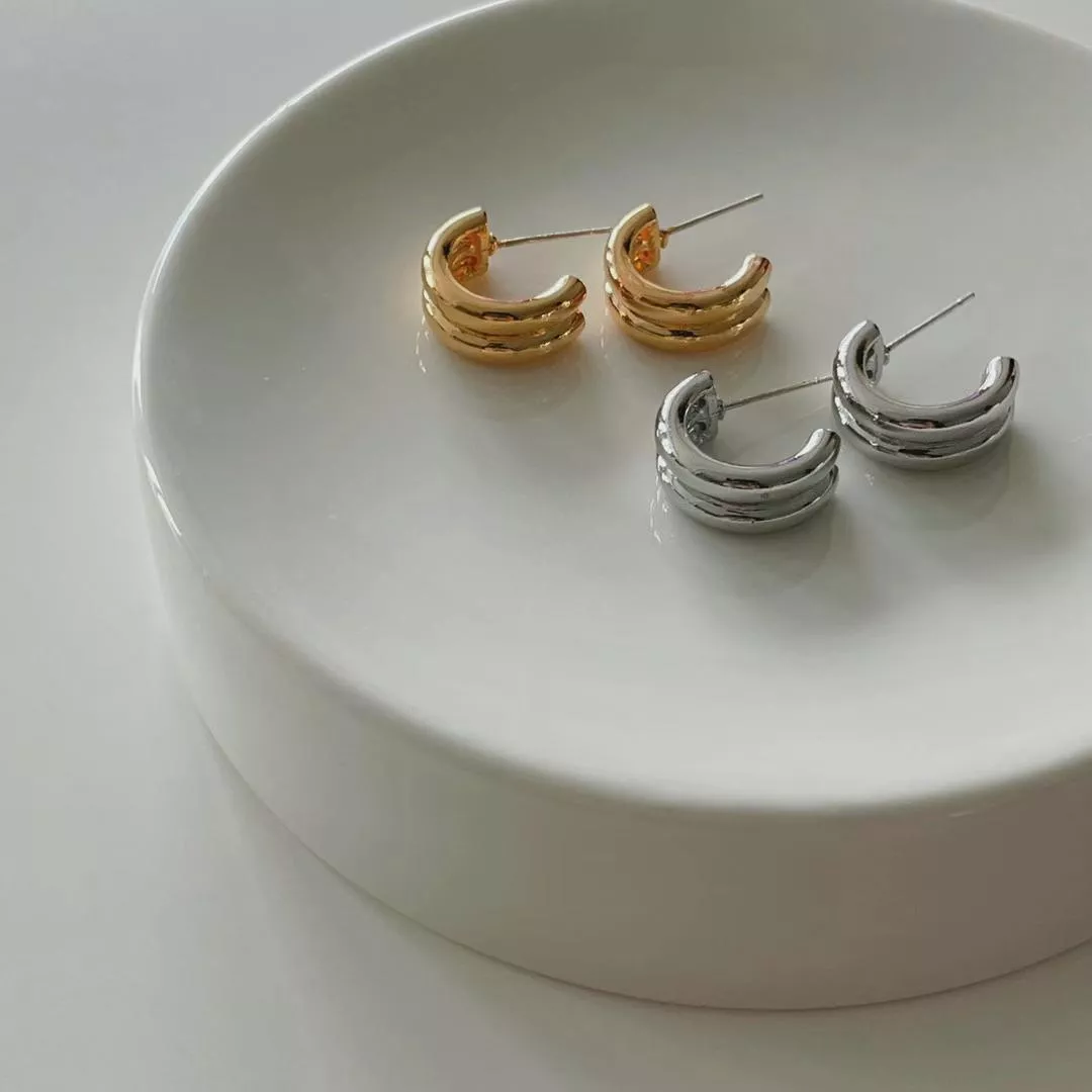 日常簡單雙C耳環