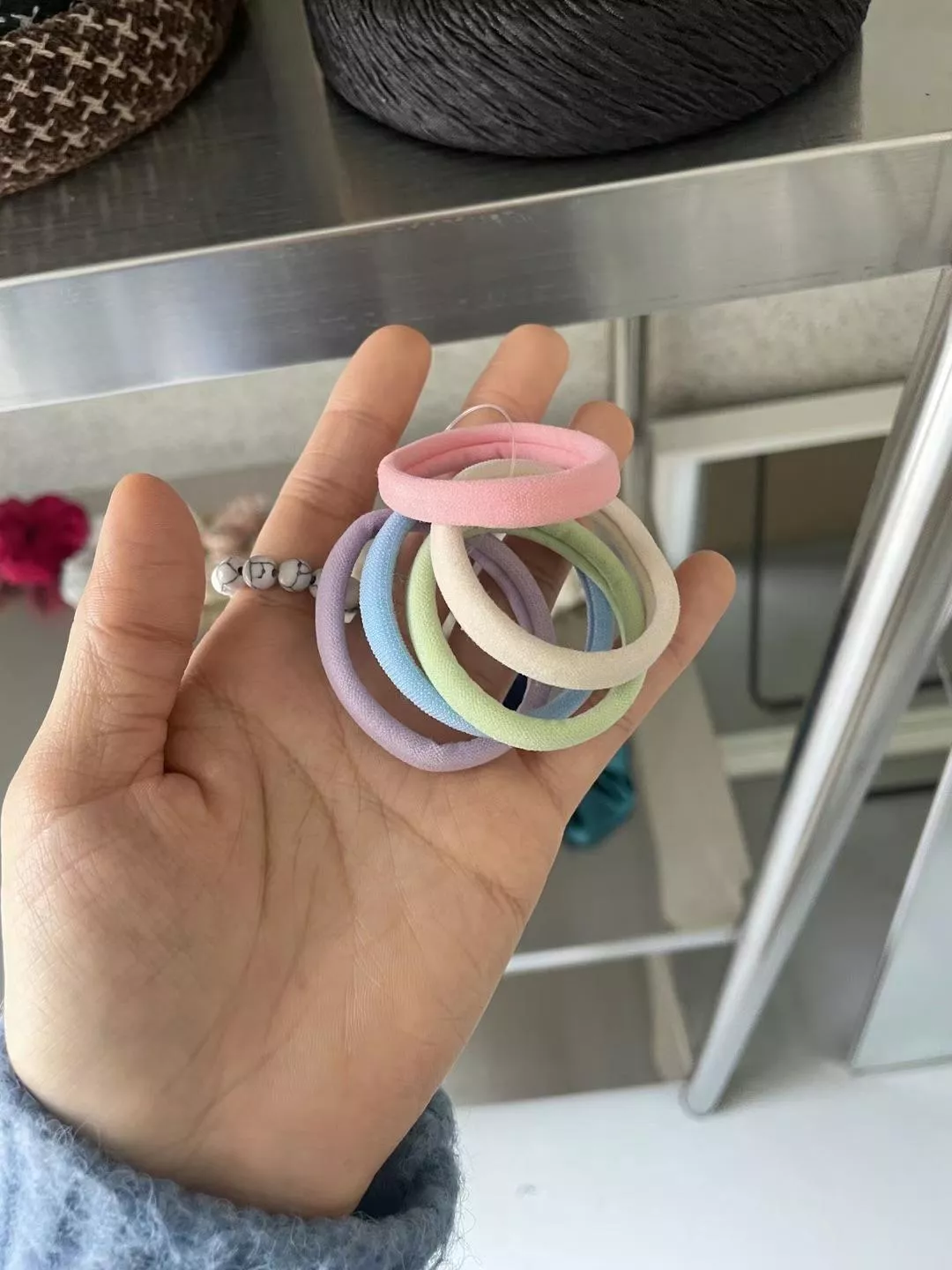 May07-馬卡龍繽紛色髮圈set/5個