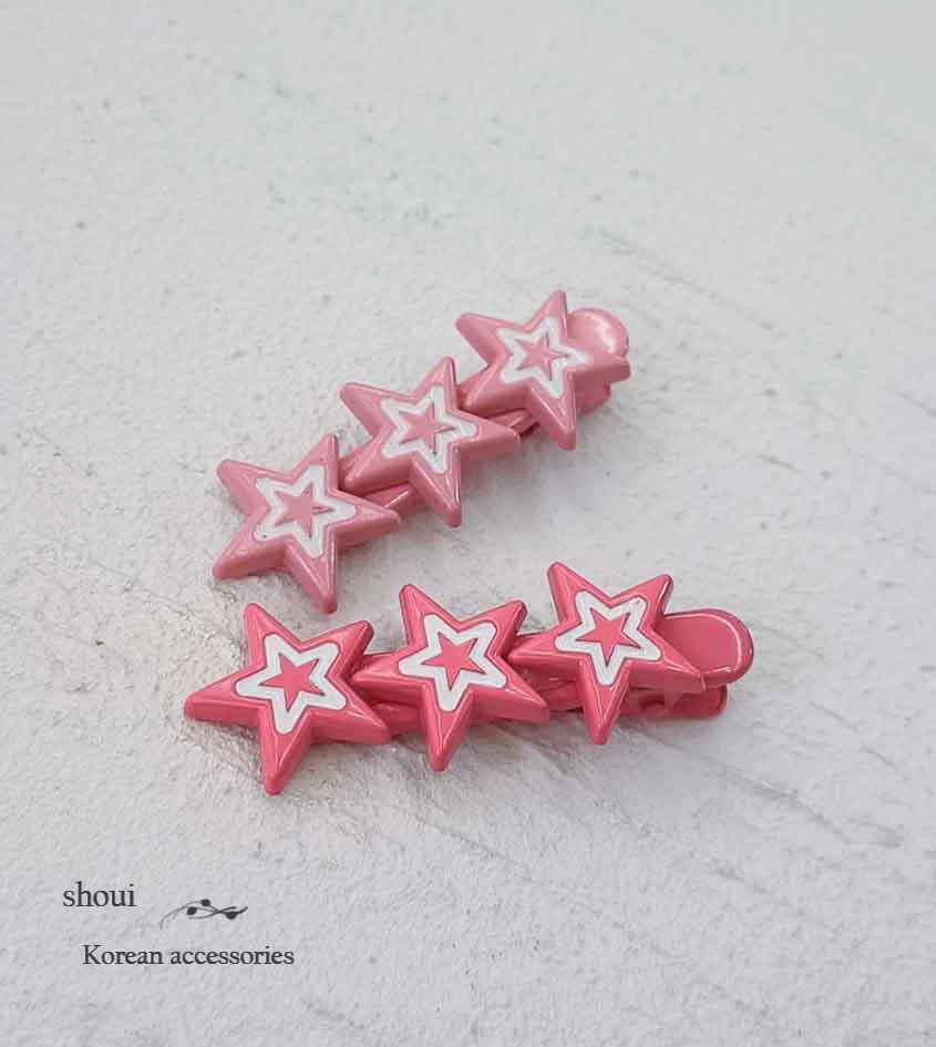 pink girl heart stars| 邊夾壓夾