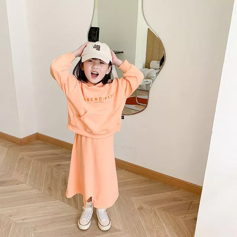 可甜可鹽韓系字母衣裙套裝