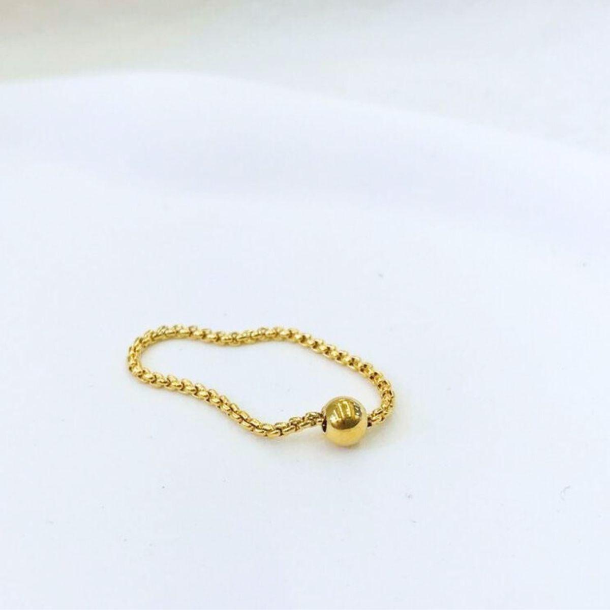 繞轉金球 • 鈦鋼戒指