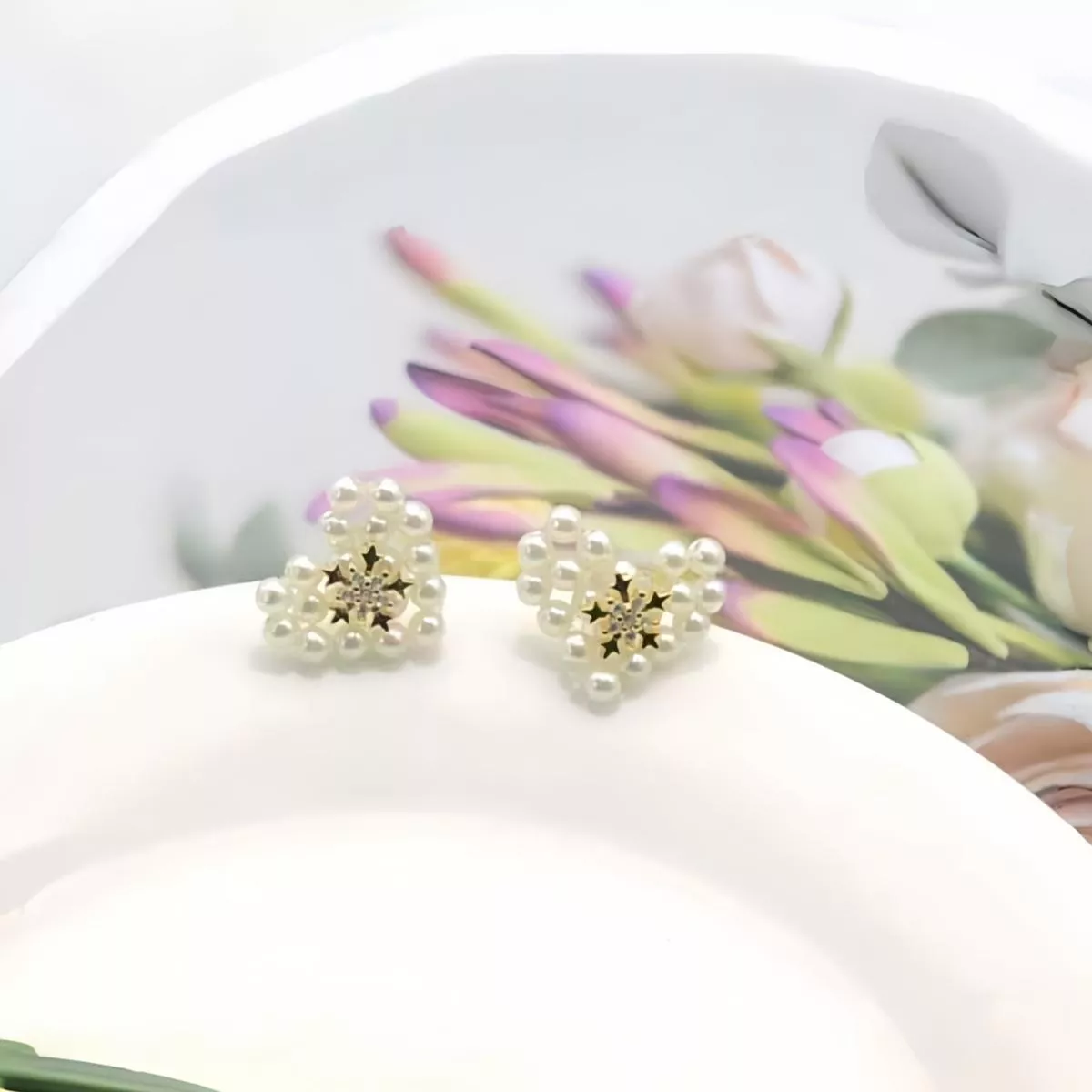 雪藏愛心 • 貼耳耳環