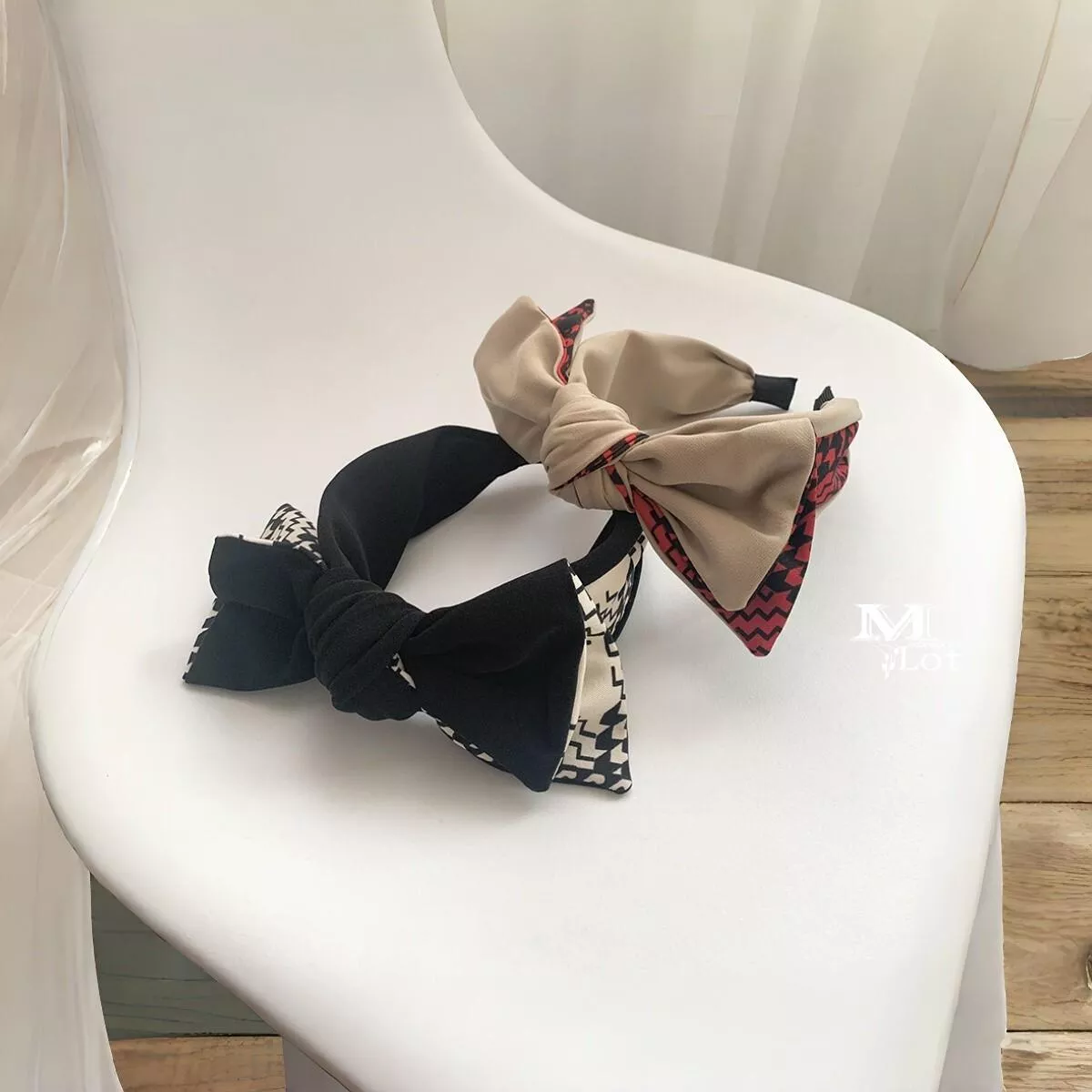 黑白默劇 • 蝴蝶結髮箍