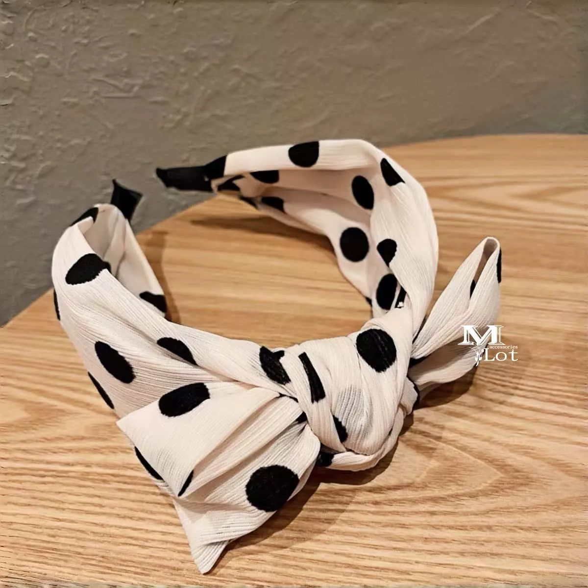 知性米白 • 蝴蝶結髮箍