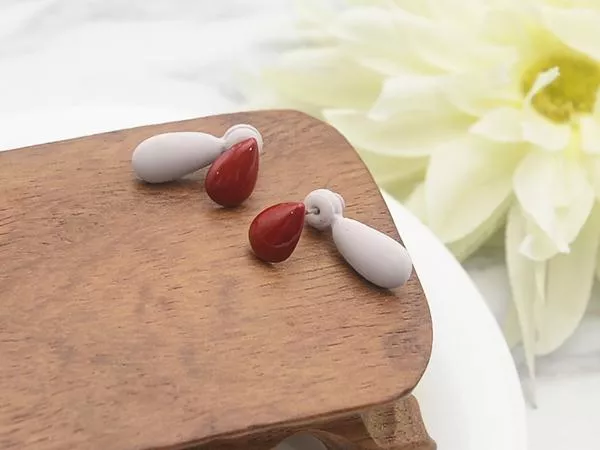 落下的雨滴 • 後扣式耳環