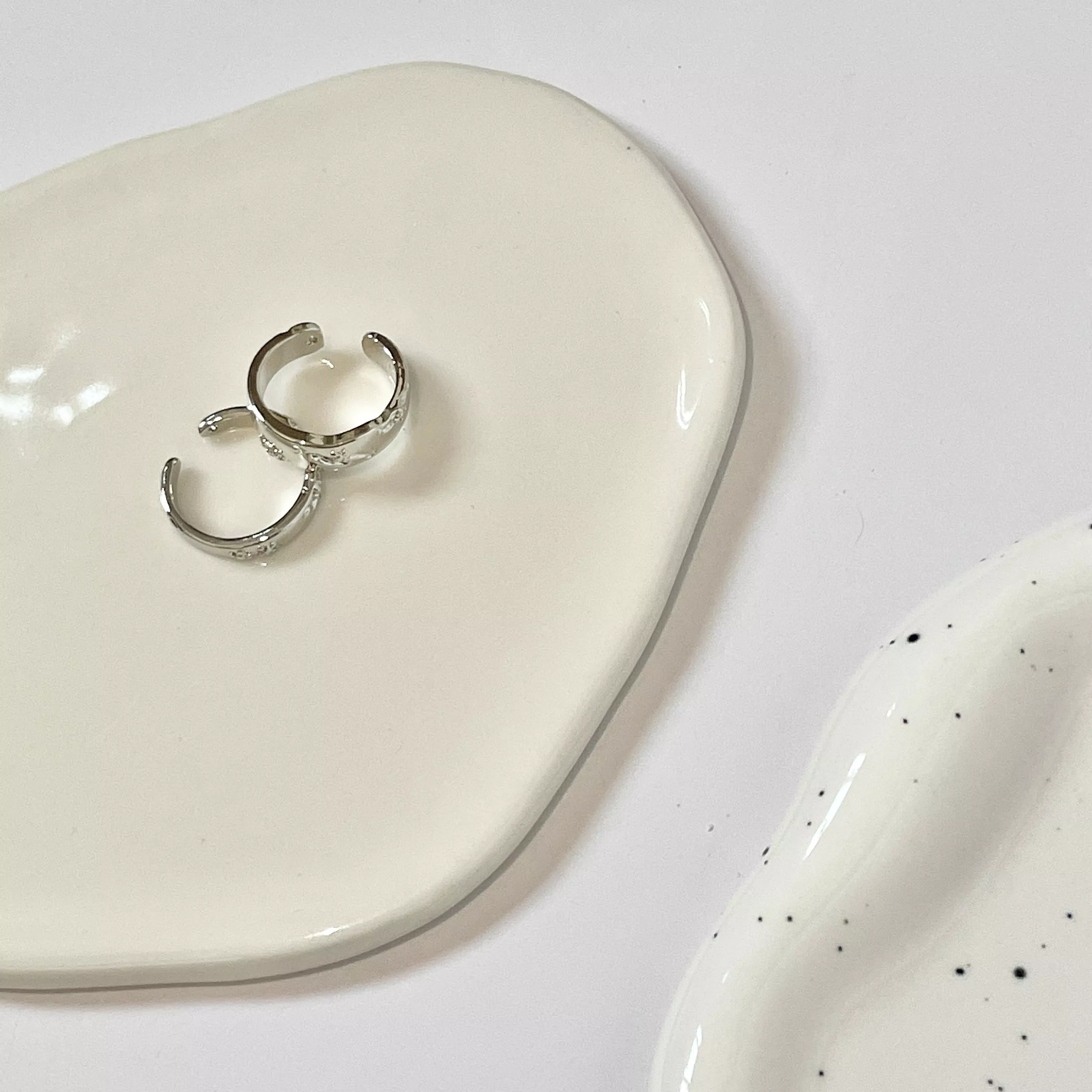 情侶必備的冷淡風鋯石開口戒兩件組✞໒꒱·