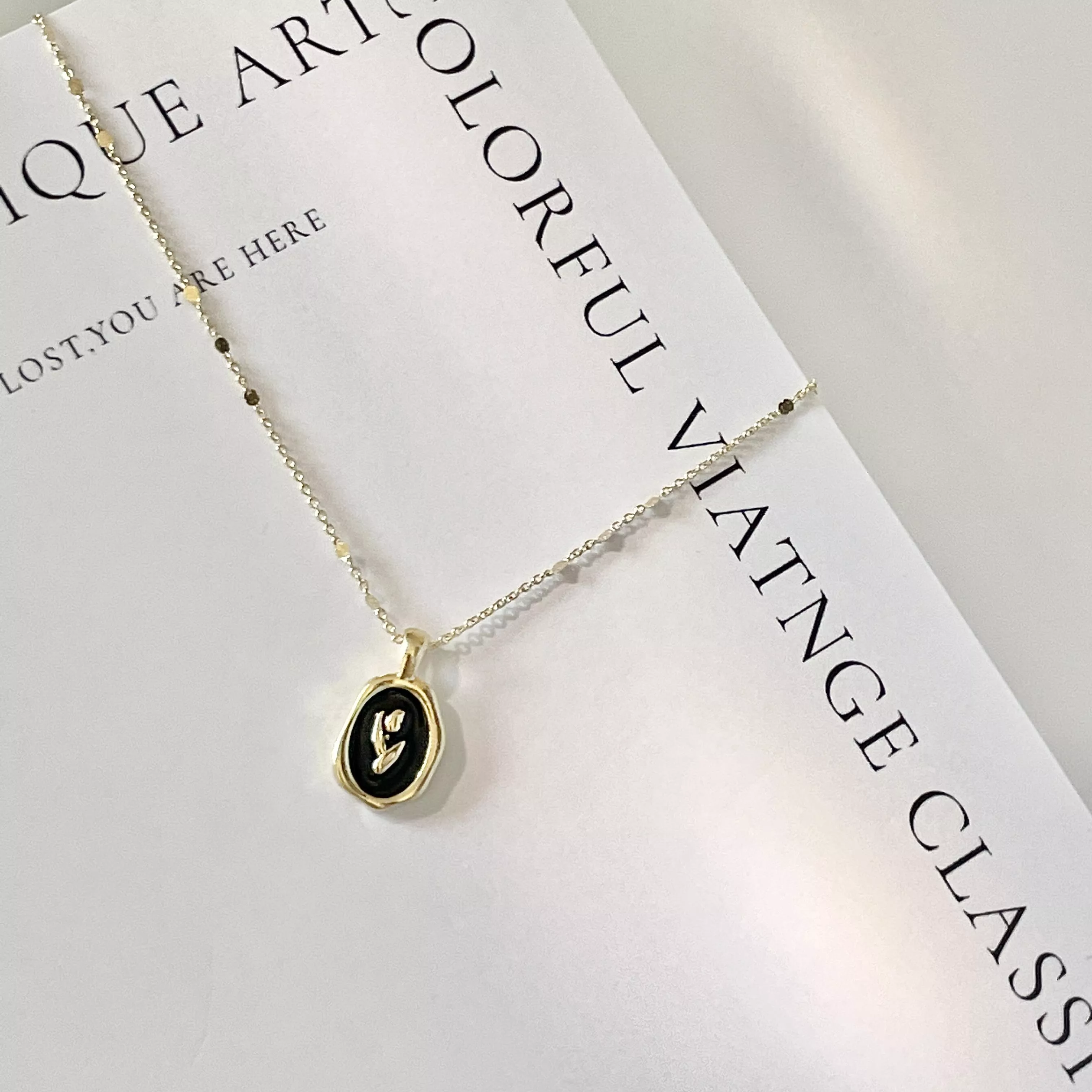 溫柔天花板ෆ滴油鬱金香高級感鎖骨鏈໒꒱· ﾟ