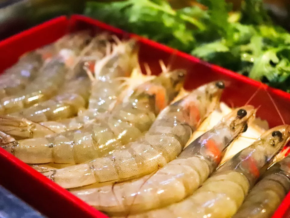 本土 活凍大白蝦 每盒 600g 約20隻