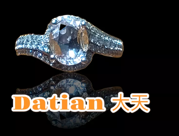 月神雙色天然藍寶石戒