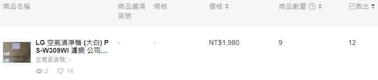 LG 空氣清淨機 (大白) PS-W309WI 濾網 公司貨AS401WWF1 AS401WWJ1 紙盒包裝 另售彩盒