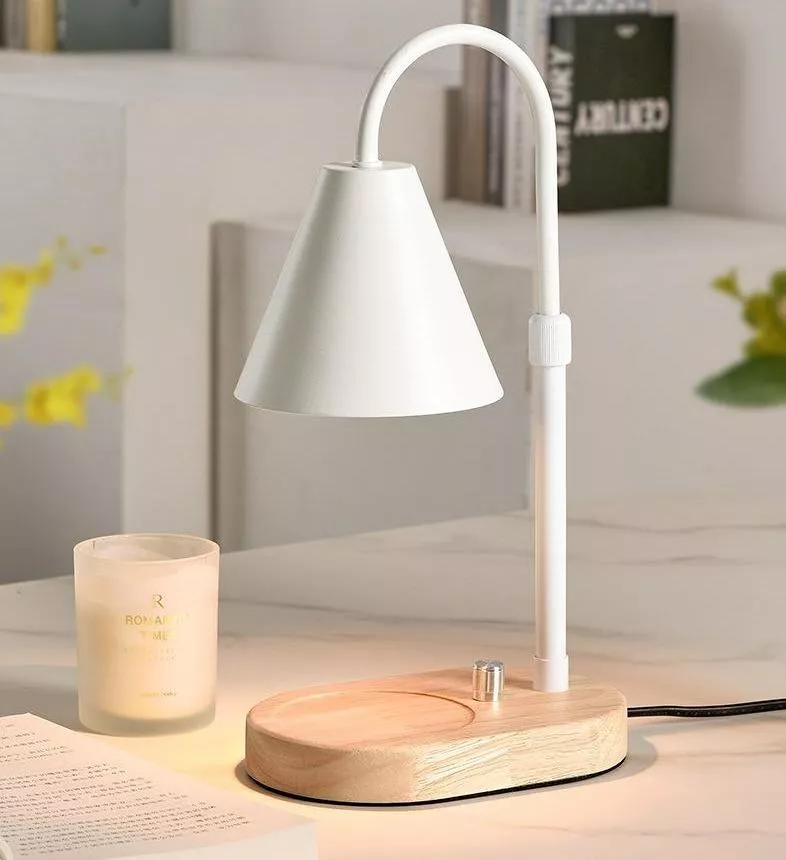 【融蠟燈+蠟燭_限定組合價】原木質感融燭燈(黑、白）