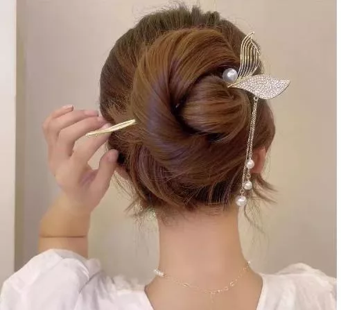 【超值髮飾99】海洋之戀 美人魚流蘇髮簪