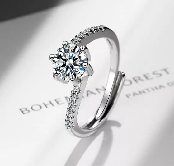 戒指-永恆回憶 經典鋯石開口戒