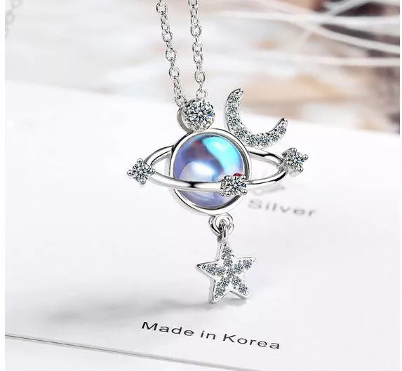 氣質項鍊-銀河星光  INS冷淡風星月鎖骨鍊 短項鍊
