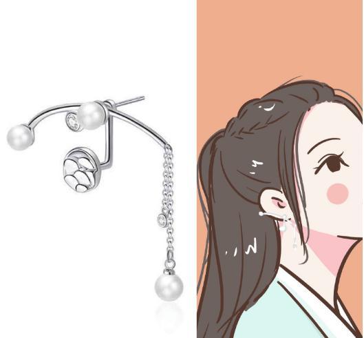 耳環-天使之翼 紀云禾同款珍珠耳釘