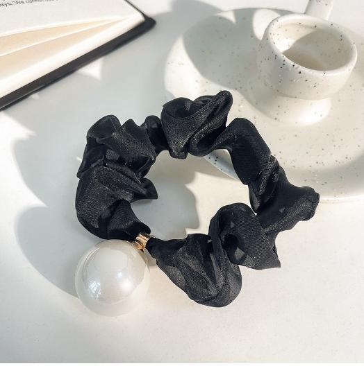 【超值髮飾39】想念 簡約氣質珍珠髮束圈大腸圈