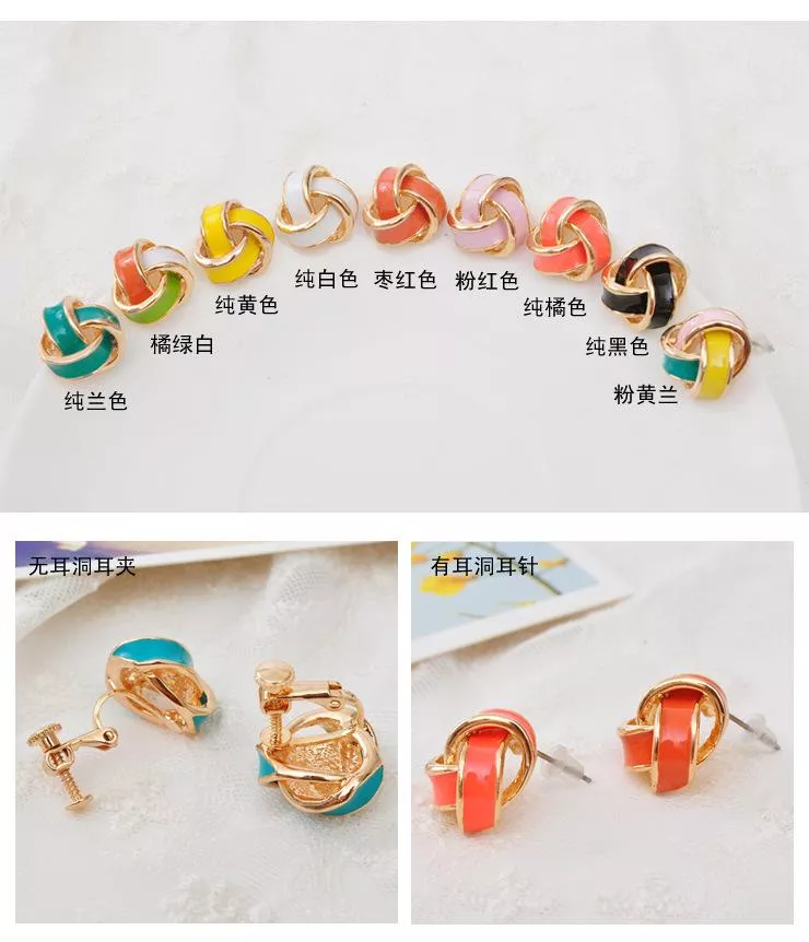 日系線條毛球螺旋耳夾｜無耳洞可戴・氣質日常耳環