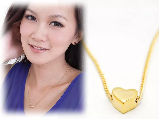 項鍊-甜心佳人迷你愛心項鍊鎖骨練